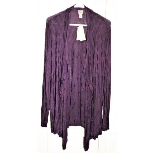 Easywear by Chico's XL Norwood Long Sleeve Jacket Purple Spice New with Tags - Picture 1 of 5